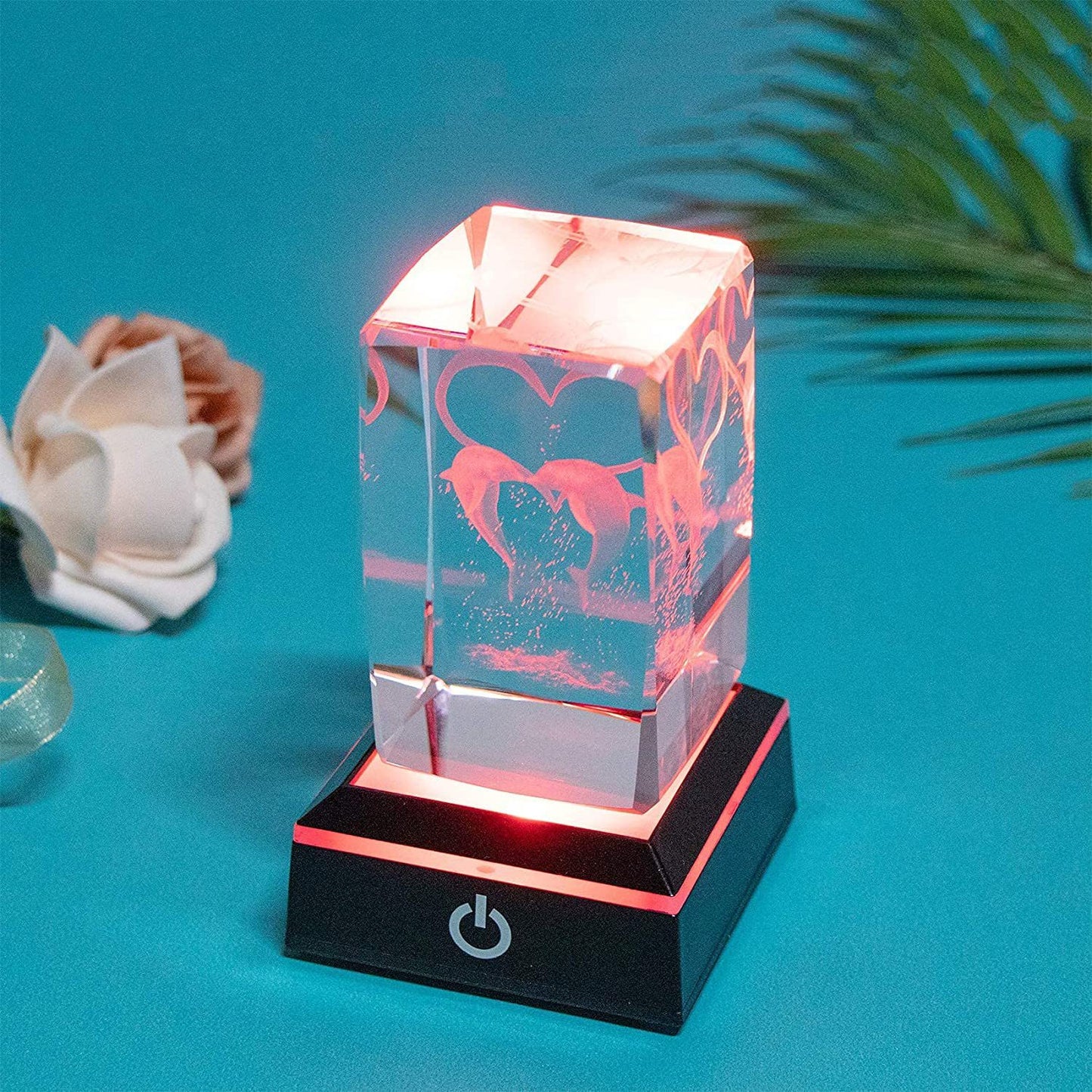 3D Crystal Rose with LED Light – Elegant Gift for Birthday, Anniversary, Home Décor & Loved One”