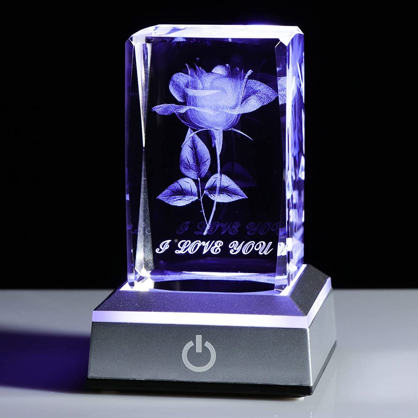 3D Crystal Rose with LED Light – Elegant Gift for Birthday, Anniversary, Home Décor & Loved One”