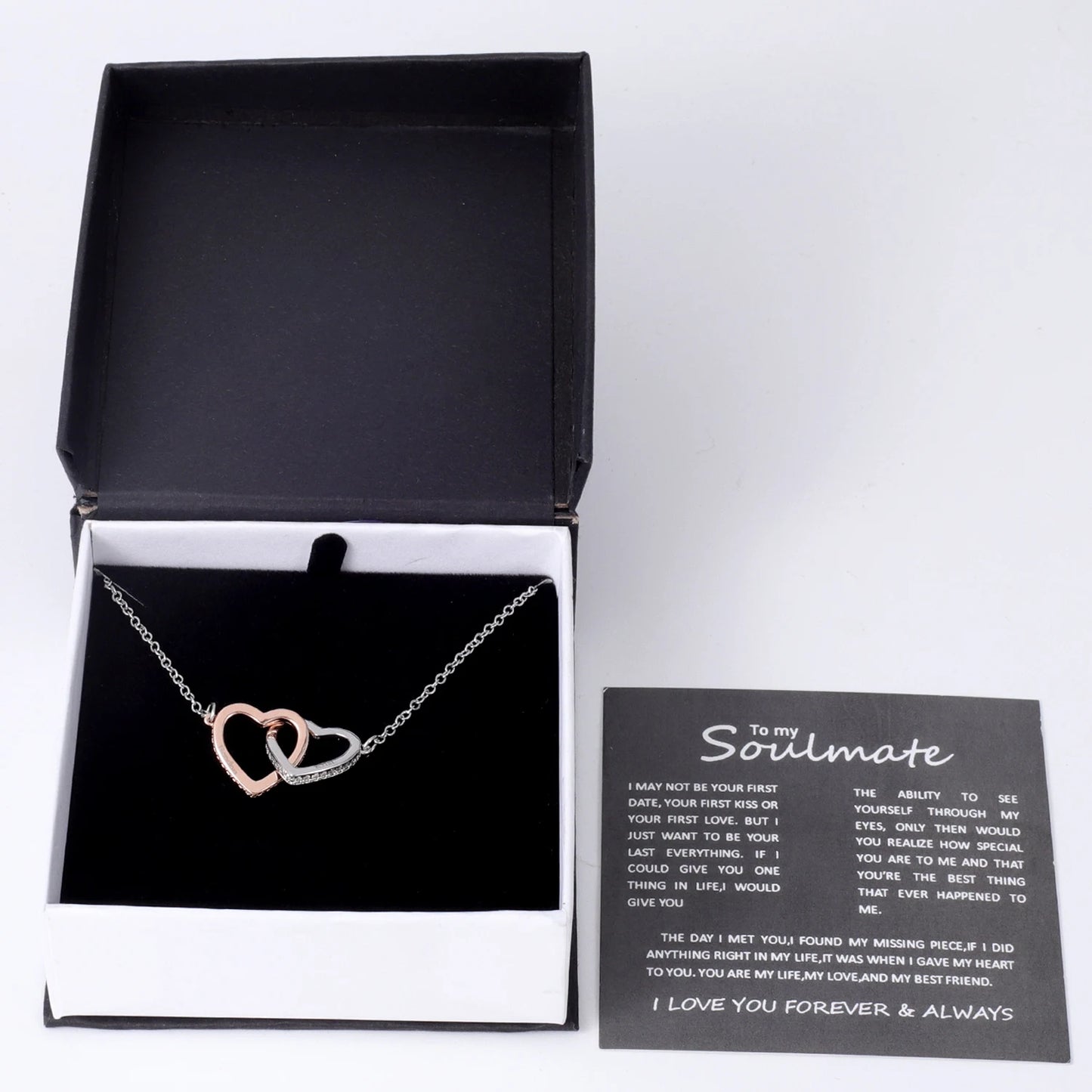 Intertwined Hearts Necklace – Romantic Gift for Her