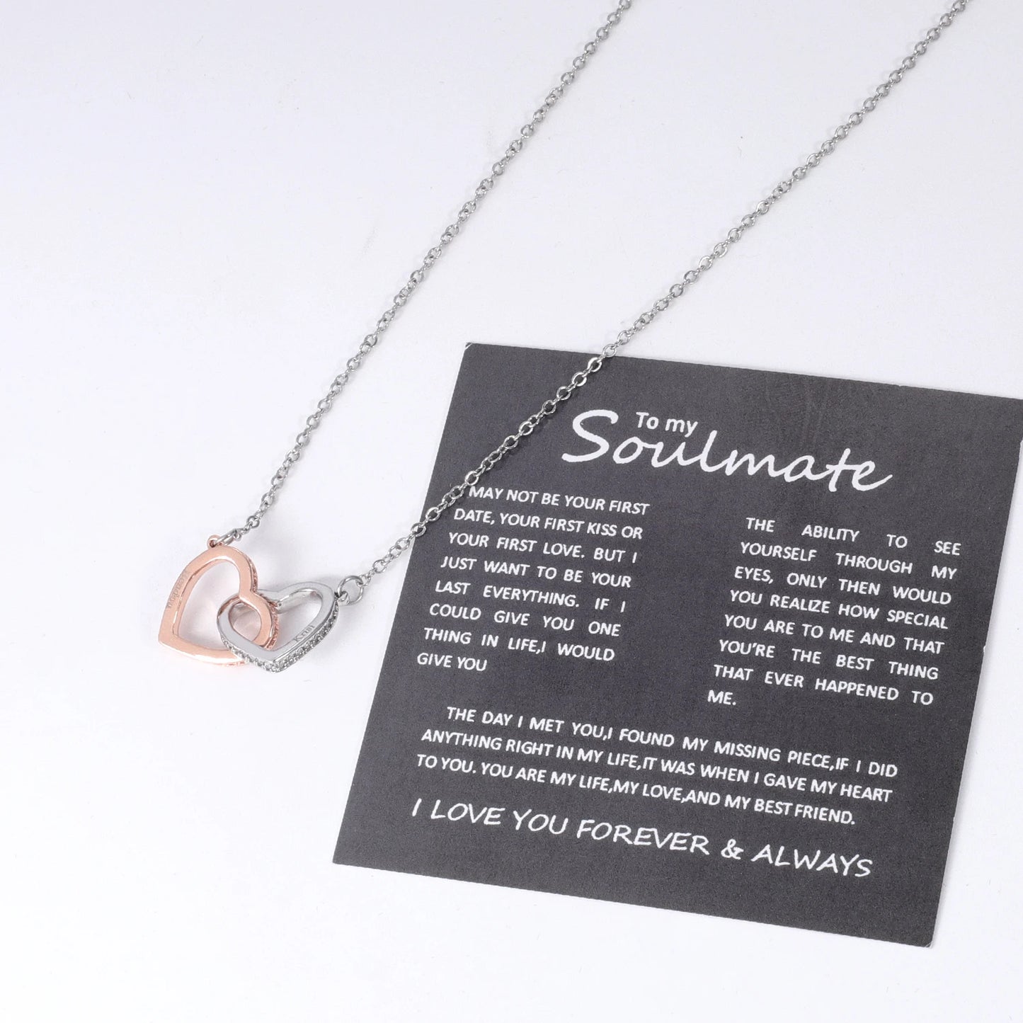 Intertwined Hearts Necklace – Romantic Gift for Her
