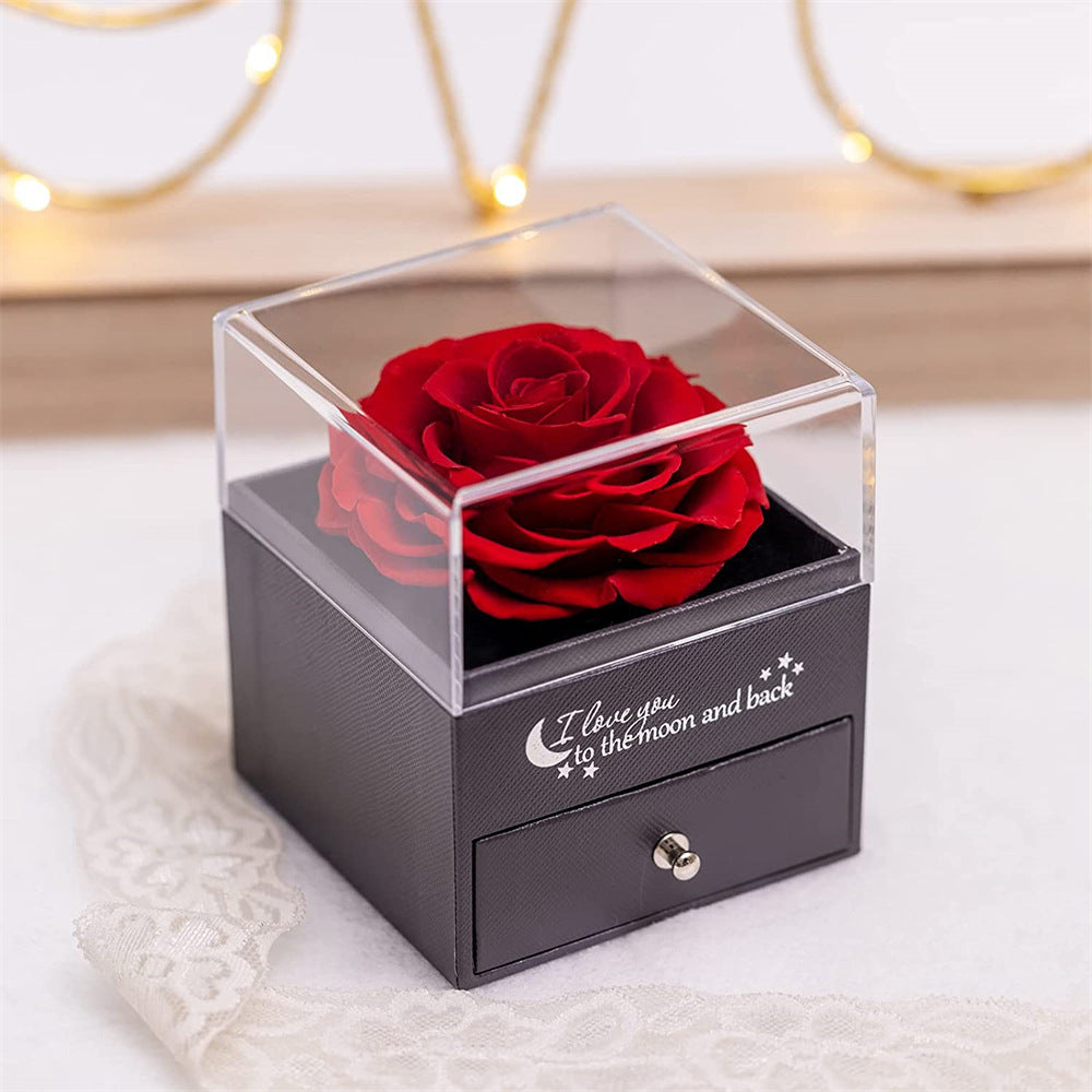 “Zircon Love Necklace in Flower Gift Box – Perfect Romantic Gift for Her”