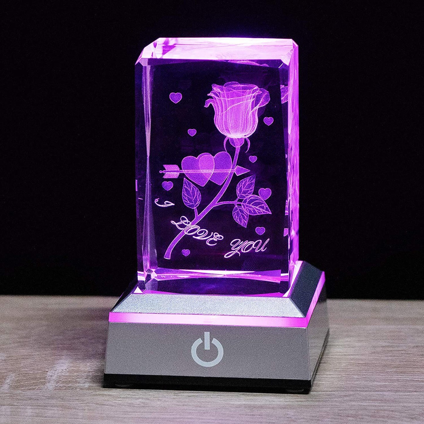 3D Crystal Rose with LED Light – Elegant Gift for Birthday, Anniversary, Home Décor & Loved One”